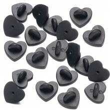 100 Stück schwarze Gummi Anstecknadel Rückseiten für Broschen, Krawatten, Hüte, Abzeichen, Uniformen, Schmuckherstellung, Zubehör