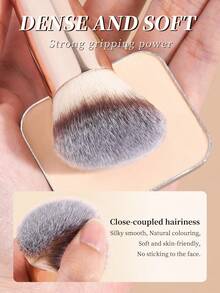 MAANGE Bộ cọ trang điểm chuyên nghiệp 5/7 món, cọ trang điểm du lịch nhỏ gọn, bao gồm cọ nền, cọ mặt, cọ phấn phủ, cọ má hồng, cọ che khuyết điểm, cọ tạo khối, cọ mũi, cọ phấn mắt, cọ chi tiết, phù hợp cho trang điểm mặt hàng ngày, có thể dùng cho các sản phẩm dạng lỏng, kem và phấn - cọ đánh bóng, tán màu và làm lớp lót trang điểm dành cho phụ nữ và bé gái, quà tặng, cọ trang điểm chuyên nghiệp, bộ trang điểm hoàn chỉnh. - trắng - Xem 9