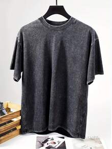 Camiseta para hombre 100% algodón manga corta lavada, diseño bonito y singular impreso, estilo retro, imprescindible para look diario, perfecta para deportes, pesca, gimnasio, fiestas y otras ocasiones, prenda de alta calidad. Día de los Muertos, Navidad​ - Negro - Ver 2