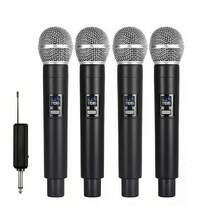 高端高品质无线麦克风,手持麦克风,便携式手持麦克风,无线麦克风,800mAh电池,专业手持单指向动圈静音功能,蓝色,适用于卡拉OK、游戏、直播和视频会议,时尚设计 | 结构坚固,唱歌麦克风,二合一无线麦克风,专业手持麦克风,适用于卡拉OK、派对、教堂、演出录音 - 彩色 - 查看 3