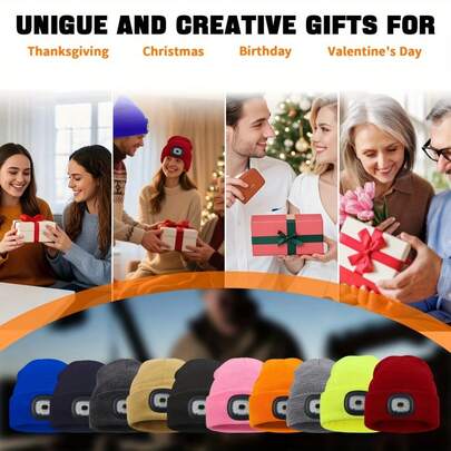 USB Rechargeable LED Hat, Unisex, For Night Walking, Fishing, Camping, Hunting, Hiking, Cycling, Running, Trekking