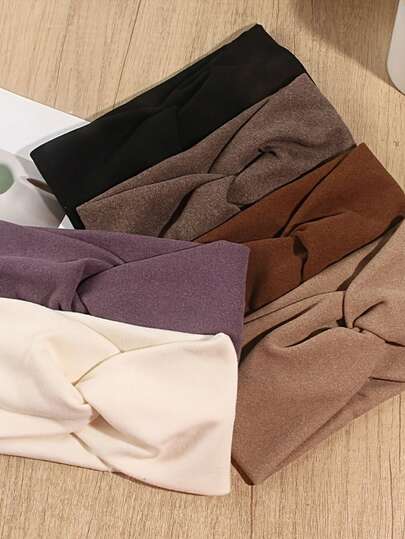 1PC Women's Thick Winter Headband - Soft Solid Color Hair Accessory, Elegant Bohemian Style Loose Headband, Suitable For Cold Weather Thanksgiving, And Holiday Gifts Multi Functional Headband, Winter Headband, Women's Winter Warm Headband, Soft Headband, Elastic Headband, Women's Elastic Headband (Due To Lighting Reasons, There May Be Some Color Difference In Photos Taken) Women Bandana Winter Head Wrap Warm Women Scarf Women Hair Accessories Elegant Hair Band