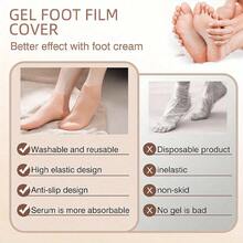 1/2只装弹性硅胶保湿袜，足部保湿防干裂硅胶袜，套穿式足部护理硅胶袜（2只为1双） - 彩色 - 查看 7
