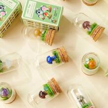 天然疗愈宝石脉轮水晶蘑菇套装盒 - 能量矿物家居装饰七脉轮疗愈水晶装饰圣诞礼物 - 菇礦標瓶 - 查看 8