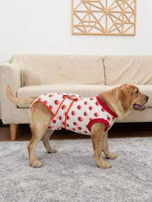 Dog Recovery Suit Female, Dog For Surgery, Female Spay And Male Neuter For Post-Op Care, Prevent Licking Puppy - Red - View 2