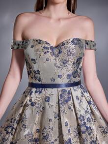 Mgiacy,New Arrival,Off Shoulder,Elegant,Ball Dress,Belt,Floral,A-Line Dress,FOR,Graduation,Prom Wedding,Wedding Guest,Party Dress,Wedding Guest Dress, Evening Dress