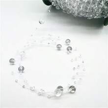 5码8毫米圆形珍珠串珠链花环花朵亚克力珠子适用于婚礼圣诞装饰DIY珠宝配饰