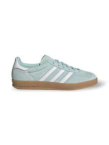 Giày thể thao Adidas GAZELLE INDOOR W dành cho nữ, giày thể thao thông thường, chất liệu da lộn, buộc dây, đệm êm ái, màu xám xanh lá cây JS1396 - Xám xanh - Xem 3
