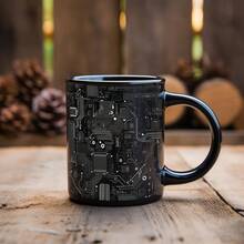 1 Peça Caneca de Cerâmica com Placa de Circuito Impressa, Presente de Aniversário para Estudante de Engenharia, Xícara de Café - Multicolorido - Visão 14