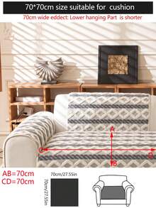 1 pieza Funda de cojín de sofá de felpa gruesa, Cojín de asiento de sofá moderno y simple antideslizante y cálido, Funda de sofá a prueba de polvo y lavable, Suave y resistente a la decoloración, Apta para mascotas, Se ajusta a sofás en forma de L y de 1/2/3/4 plazas, Adecuada para dormitorio, oficina, sala de estar