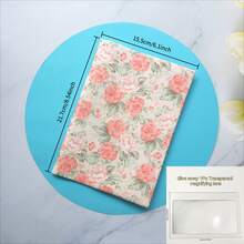 1 件 A5/A6 玫瑰图案布书套，计划簿封面保护壳日记本封面保护套办公文具用品，赠送 1 个透明放大镜，可用作书签 - 單件 - 查看 14