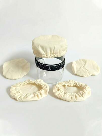 Stoffabdeckungen für Sauerteig-Gläser, wiederverwendbare Stoffabdeckung für Brotgärung, elastische Stoffabdeckungen für Sauerteig-Brotgärung, für Sauerteig, Kombucha, für Küchenorganisation und Lagerung