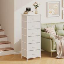 Tomnk 6 Drawers Storage Cabinets For Bedroom, Tall Dresser & Chests Of Drawers, Fabric Dresser For Closet, Bedroom, Night Stand, Storage Tower With Fabric Bins, Bedroom Furniture - Nhiều màu - Xem 3