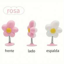 1pieza, accesorios decorativos multifuncionales para casco: adorables decoraciones de flores, aptas para cascos de bicicleta, bicicleta eléctrica, motocicleta y patineta, fabricadas en material PP duradero, en colores rosa, morado, azul y blanco. - RS - Ver 3