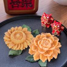 1pc Silicone Mold For Floating Lotus Flower Candle Making, Handcraft Decoration - White - View 8