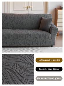 1 Stück Plüsch Jacquard einfarbige Sofabezug für alle Jahreszeiten, Stil rutschfest, schmutzabweisend, haustierfreundlich, Komplettbezug für 1/2/3-Sitzer Sofa