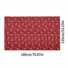 1 buc față de masă de Crăciun, fulgi de zăpadă de Crăciun de iarnă, față de masă lavabilă roșie pentru decor de cină, picnic și petrecere