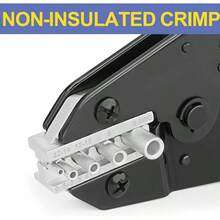 Crimping Heat Shrink Connectors - AWG 22 - 10 Ratchet Wire Terminal Crimper - Ratcheting Crimper Tools - Available Insulated Nylon Connectors And Electrical Wire Connectors - 8327 - 對於非絕緣連接器 - 查看 5