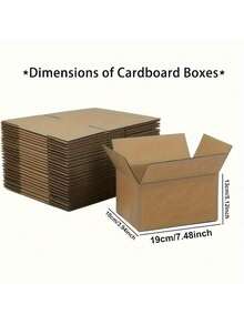 10pcs/Set Small Item Transport Box Set, Brown Corrugated Paper Mailing Boxes With Lids, DIY Gift Packaging Boxes, Suitable For Christmas, Halloween Gifts - Multicolor - View 2