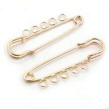 5pcs Craft Safety Pins Brooch Metal Sewing Pins With Loops Sewing Clothes Pins For Tags DIY Handmade Jewelry Making Accessories Findings - Brooch Pins - View 37
