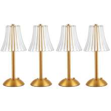 Advanced Golden Touch Sensor Wireless Desk Lamp, Three-Color Adjustable Crystal Lamp, USB Rechargeable Small Portable Bedside Lamp, LED Night Light, Retro Golden Table Lamp, Suitable For Bedrooms, Living Rooms And Dining Rooms. - 均碼 - 查看 14
