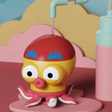 1 件彩色卡通章鱼形洒水玩具，可爱设计，适合浴缸戏水，适合婴幼儿互动洗澡玩具