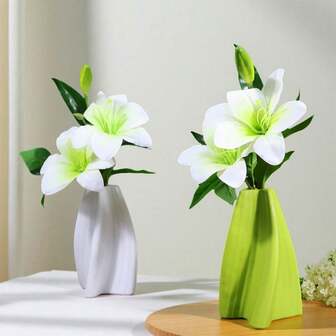 1pc Unique Twist Plastic Flower Vase, Decor For Living Room, Entryway, Dining Table, TV Stand