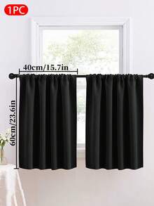 1pc Solid Color Blackout Curtain, Modern Minimalist Home Shading, Heat Insulation Kitchen Curtain, Suitable For Living Room, Bedroom, Kitchen, Home Decor, Room Decoration - Multicolor - View 53
