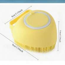 [Gentle Silicone Brush For Dogs]Gentle Silicone Pet Brush For Cats And Dogs - Massage Cleaning, Built-In Shampoo Dispenser, Super Comfortable Massage - Multicolor - View 3