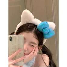 Tom's Cat Ear Plush Headband, S Casual Photo Hair Accessories, Headband With Bow, Polyester Fiber, Suitable For All Seasons Valentines,Hairband,Hair Hoop Headbands ,Head Piece - Nhiều màu - Xem 3