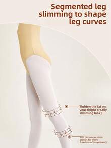 50D 女士芭蕾舞紧身裤，薄款肤色连脚连裤袜，适合舞蹈练习 - 彩色 - 查看 8