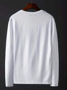 Camiseta de manga larga con patrón de corazón rojo - Blanco - Ver 2