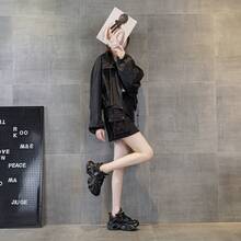 Dad Shoes For Women Summer Mesh Breathable Versatile Dad Shoes Student Sports Casual Shoes Elegant Women's Shoes - 灰色雙網 - 查看 3