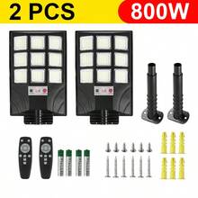 1200W Luz solar súper brillante 900000LM Luz de pared solar de ultra alta potencia para exteriores Iluminación de a prueba de agua Luz de jardín con sensor de movimiento Luz de patio, garaje y calle Foco