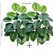 Lá hoa loa kèn/lá táo nhân tạo chất lượng cao, lá Monstera, kích thước 60-130cm/51.1in, cây cảnh sống động như thật, thích hợp trang trí nhà cửa, văn phòng trong dịp lễ. - Màu xanh Ô liu - Xem 14