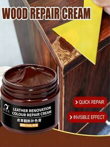 100g Wood Filler - For Filling Scratches, Cracks, Dents And Holes, Suitable For Furniture, Floors And Doors - Easy To Use DIY Wood Repair Compound With Polishing Effect - Durable And Long-Lasting, Applicable To Wooden Surfaces, Woodworking Tools, Furniture Restoration, Smooth Surface Treatment And Durable Wood Products - Brown - View 2