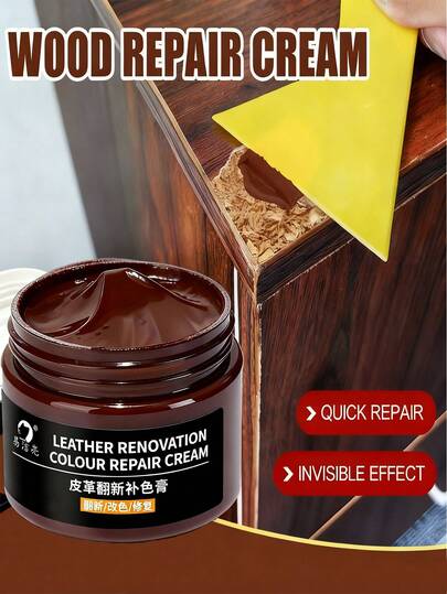 100g Colour-Matching Compound - Filler For Scratches, Cracks, Dents And Holes, Suitable For Furniture, Flooring And Doors - Easy-To-Use DIY Wood Repair Compound With A Polishing Finish - Long-Lasting Solution For Wooden Surfaces, Woodworking Tools, Furniture Restoration, Smooth Surface Treatment And Durable Timber Products