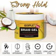 Goiple Gel tạo kiểu tóc tết 380g/150g/100g, gel giữ nếp chắc chắn cho kiểu tóc xoắn, tết sát da đầu và tạo kiểu chân tóc, không nhờn, bóng mượt, chống xơ rối, gel dưỡng và làm mượt tóc, bộ dụng cụ tết tóc kèm sáp giữ nếp, dây đeo cổ tay từ tính, lược và phụ kiện tóc. - Nhiều màu - Xem 5