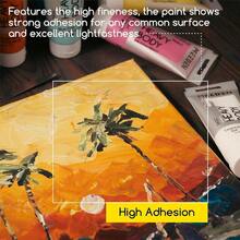 Heavy Body Acrylic Paint Basic 6 X 60ml 2 Oz Color Paint Set For Adults Rich Pigment Art Craft Paints For Canvas Rock Wood