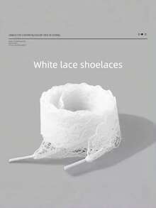Nastro di pizzo adatto per scarpe a T-bar, stile balletto, lacci decorativi per personalizzare scarpe sportive e da ginnastica, bordino di pizzo bianco (scarpe non incluse) - Bianco - Visualizzare 11