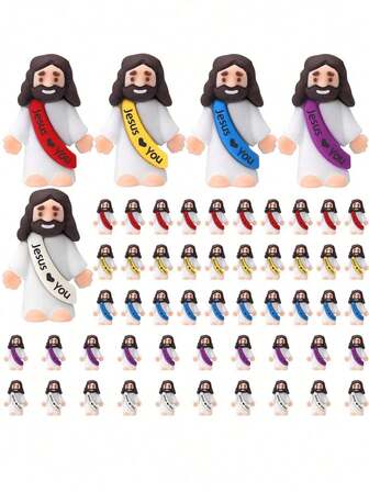 10/20pcs Mini Jesus Doll "Jesus Loves You" Jesus Toys, Small Jesus Dolls, Hide And Seek, Sunday Party Favors (Random Color) Mini Jesus, Christian Toys, Small Toys, Christian Toys, Party Favors, Jesus, Toys