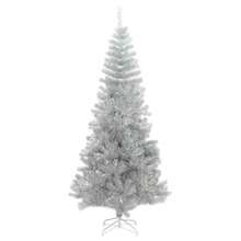 Weihnachtsbaum mit 300 LEDs mit Ständer Silber 210 cm PET-XY63021