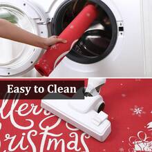 Christmas Kitchen Mats , Christmas Tree Linen Kitchen Rugs And Mats For Bathroom Floor, Christmas Home Decorations - 紅色 - 查看 4