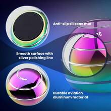 Kinetic Desk Toy Ball, 1.54'' Kinetic Desktop Spinning Toys, Optical Illusion Toys For Anxiety, ADHD, Metal Fidgets For Dad, Mom, Son,Perfect Holiday, Christmas Gift - 彩色 - 查看 7