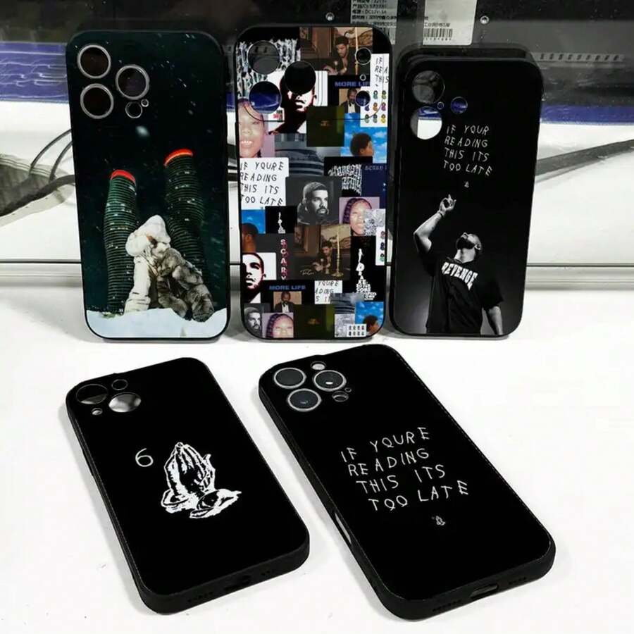 Funda de teléfono SSS4U D-Drake nuevo álbum compatible con  17,16,15,14,13,12,11,Pro,Max,Plus,X,XS,SE4,E,Mini, funda negra suave, compatible con funda de  17, funda de  17 Pro, funda de  17 Pro Max - z4 - Ver 1