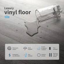 30pcs PVC Imitation Marble Thickened Floor Stickers, Wall Stickers, DIY Anti-Slip Self-Adhesive Floor Stickers, Peel-Off Thickened Floor Stickers, Moisture-Proof, Suitable For Kitchen, Bathroom, Furniture Decoration 3D Wall Panels, Wall Stickers - Đen-1 - Xem 5