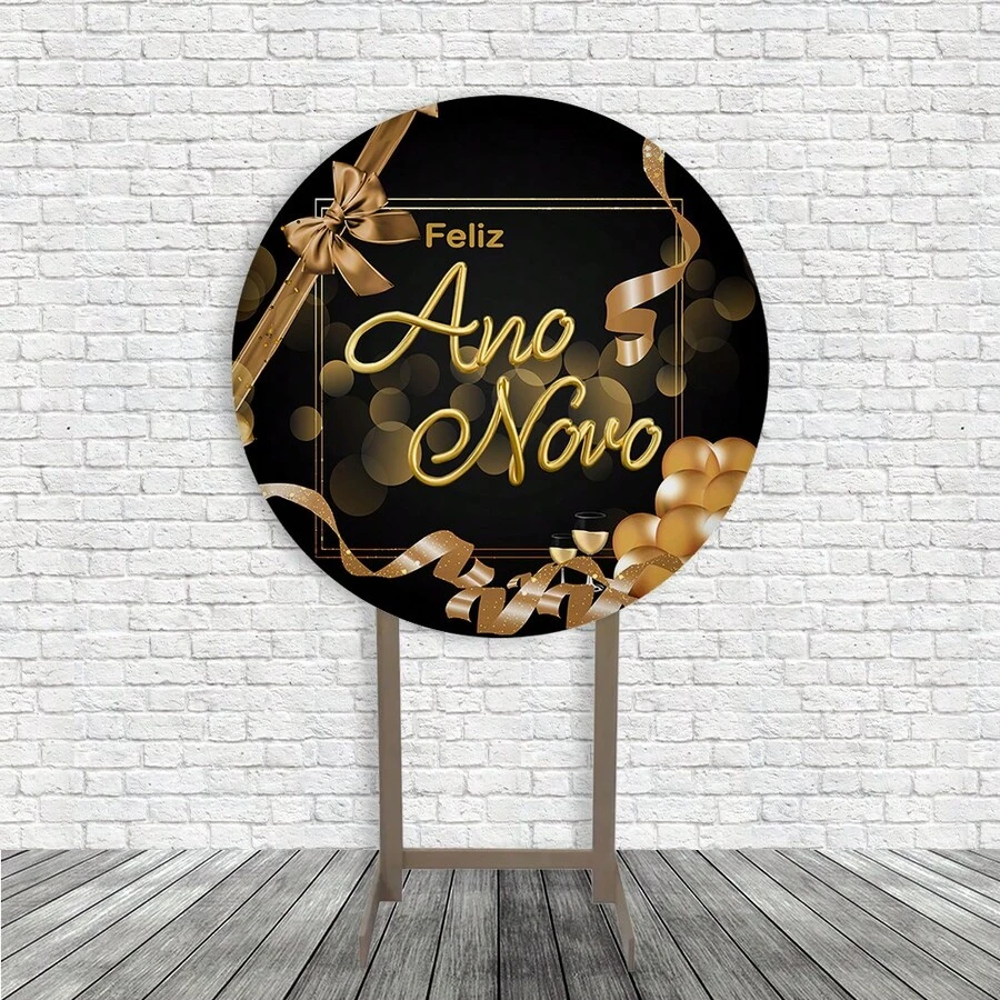 Decorative Panel And Cylinder Covers For Happy New Year Theme Parties With Elastic - New Year Panel Only 032 - View 1