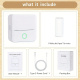 White Mini Printer + 1 Roll Of Thermal Paper