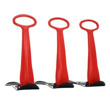 Snow Scooters, 3 Pack Foldable Cold Resistant Downhill Outdoor Winter Ski Scooter Snow Sled W/Helpful Handle - Red - View 4