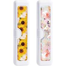 Toothbrush Travel Case - Pattern, Holder And Covers For Toothbrushes, Includes Tongue Scraper Case - 2件-8 - 查看 1